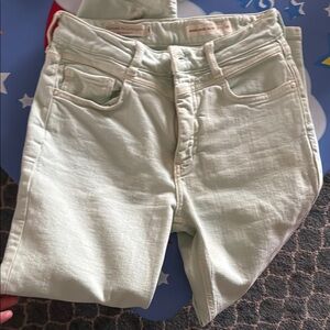 Anthropologie Green Skinny Jeans